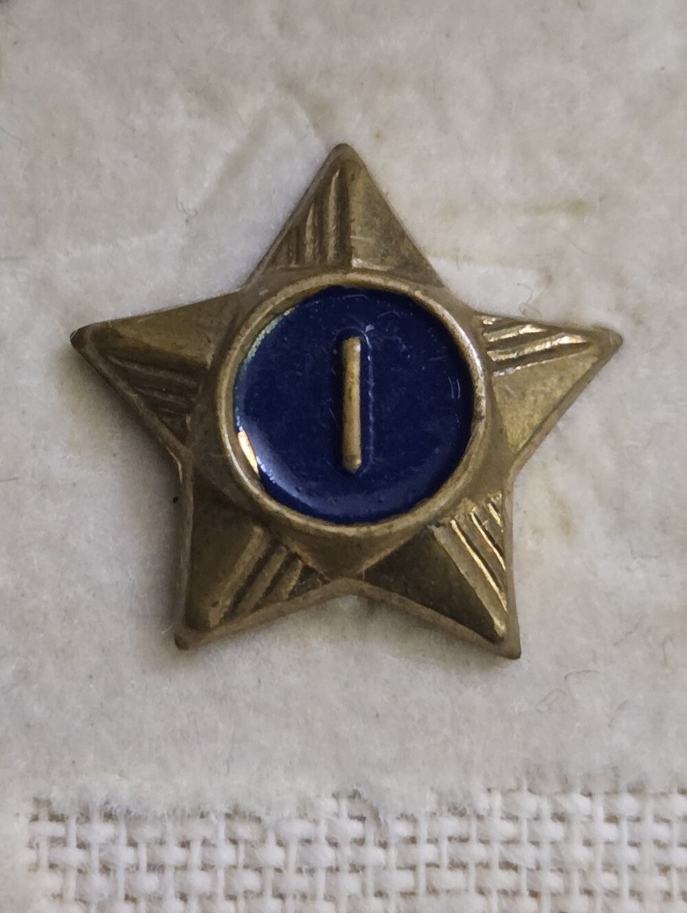 Boy Scouts Of America Vintage Brass Star 1 Year Lapel Pin